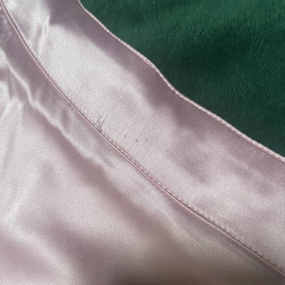 SOLD - New Dolls Kill Strawberry Shortcake Pink Satin Skirt Large - Picture 5 of 8